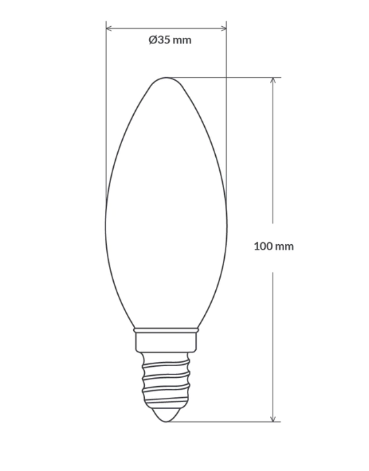 4W E12 LED Candle Bulb - Warm White 2700K, Dimmable, Chandelier & Ceiling Fan Light Bulbs - Perfect for Bedroom, Living Room, and Dining Room Decor