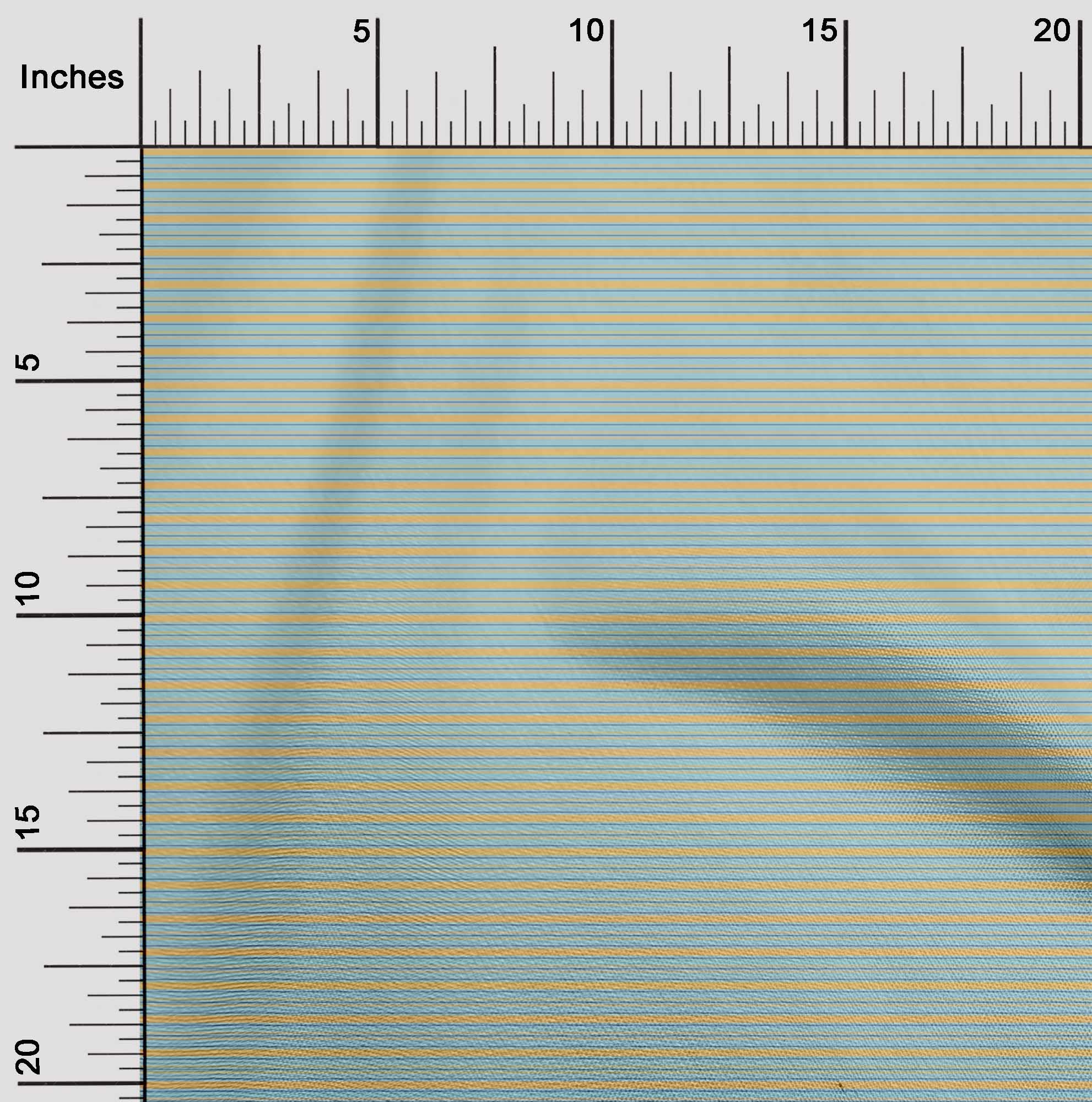 Premium Organic Cotton Voile Fabric - Shadow Stripe Printed Decor Fabric 42