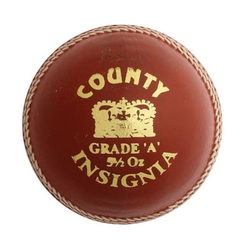 Hunts County Insignia Cricket Ball - Premium Leather Cricket Ball for Practice & Matches - Perfect for Cricket Training, Games & Sports Enthusiasts