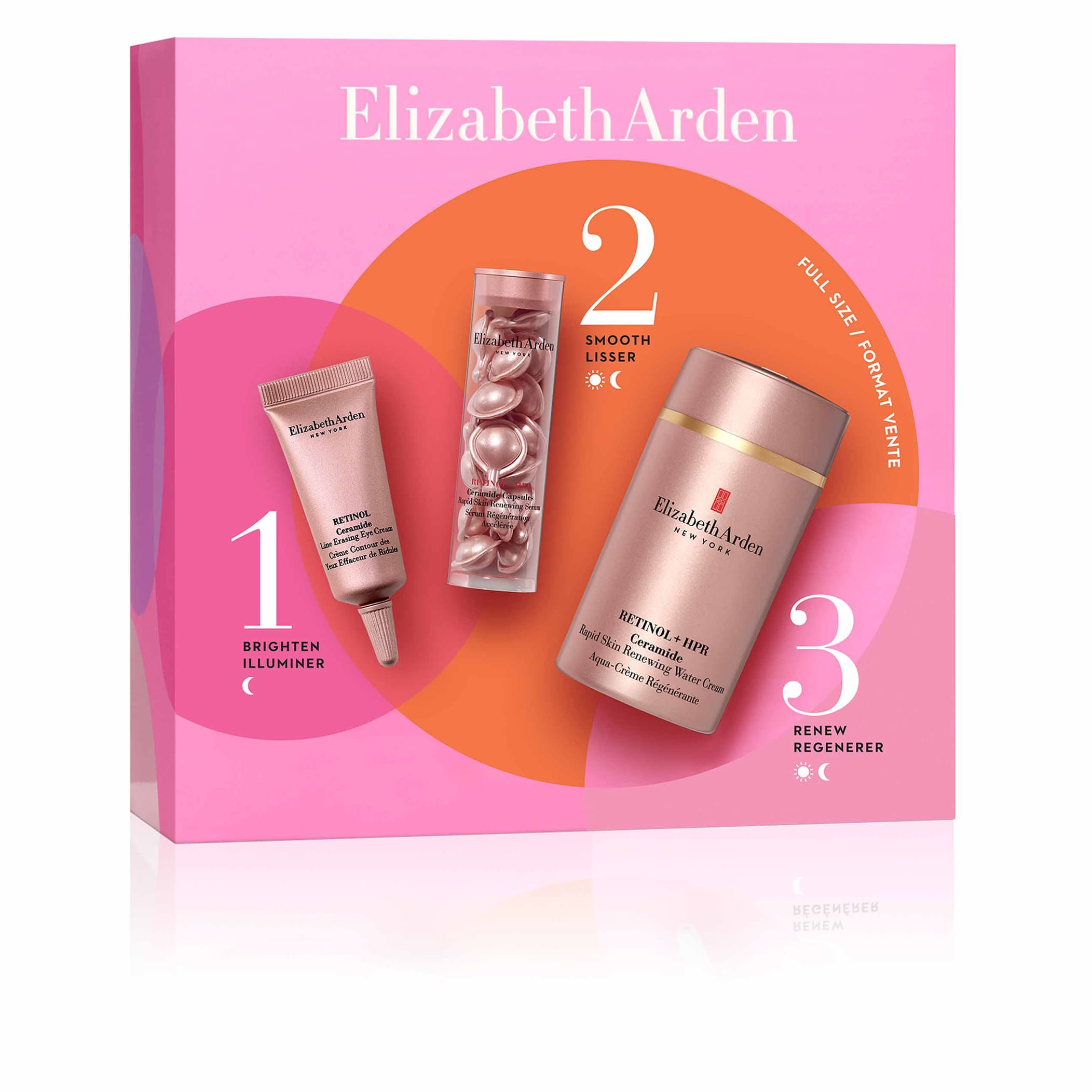 Retinol Water Cream Gift Set - Smooth, Repair & Firm Skin - 3 Piece Skincare Set for Anti-Aging & Night Routine