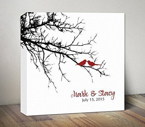 Custom Family Tree Canvas Art Print - Personalized Wedding Gift for Couples, Newlyweds, Engagement & Anniversary - Unique Gift for Him & Her - Perfect for Home Decor, Nursery, Living Room & Bedroom Wall Art