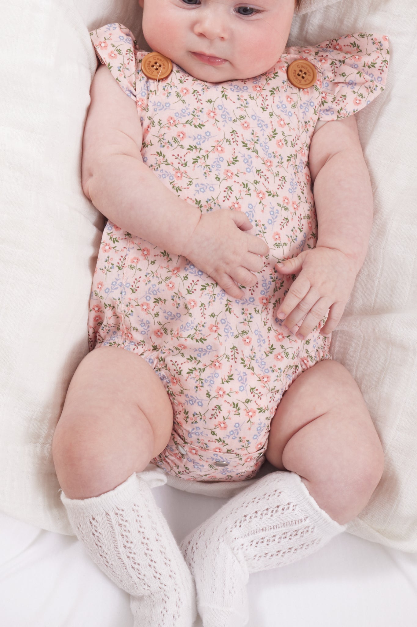 Button Romper Addie - Stylish Baby Jumpsuit for Girls & Boys | Perfect for Playdates, Parties & Photo Shoots