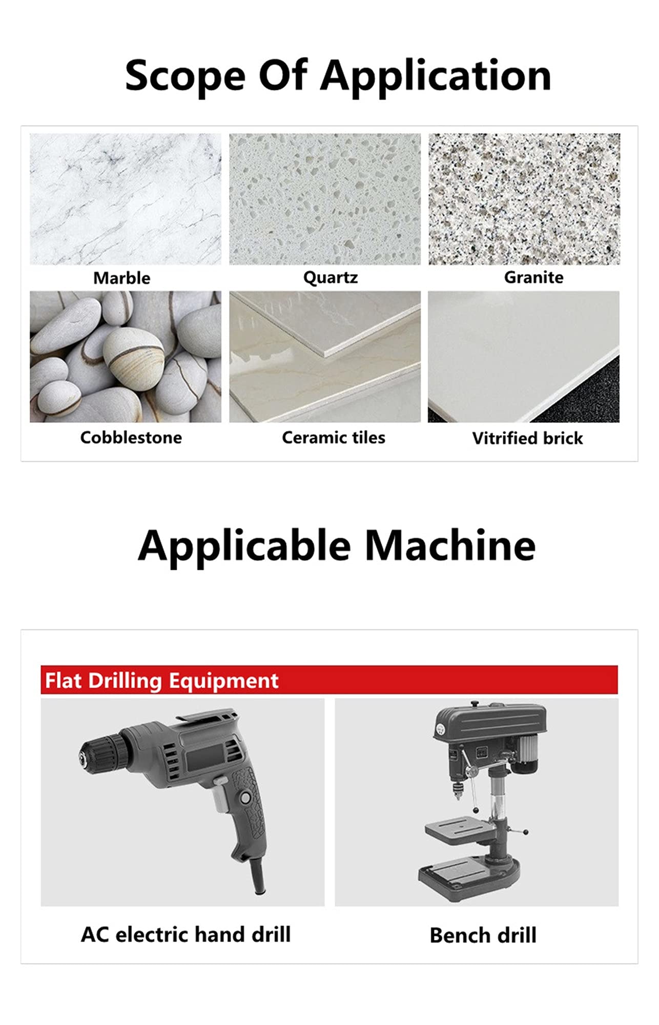 1PC 6-80mm Diamond Drill Bit Set - Diamond Coated Hole Saw for Marble, Granite, Brick, Tile, Ceramic & Concrete Drilling - Perfect for DIY Home Renovation, Stone Countertop Installation & Masonry Work (70mm Hole Diameter)