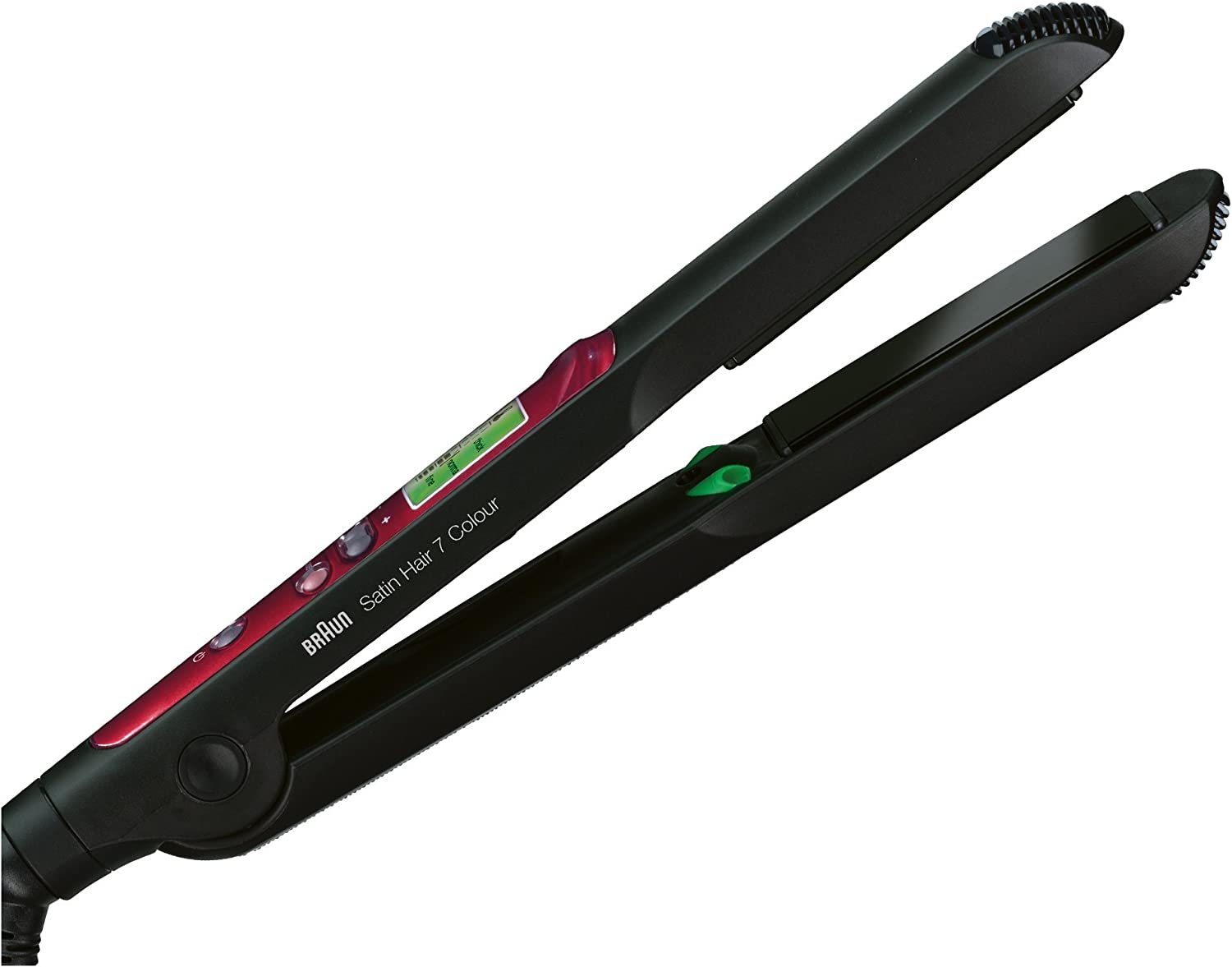 Braun Satin Hair 7 ST750 Hair Straightener with Color Saver & IONTEC Technology - 220V Professional Flat Iron for Smooth, Shiny & Frizz-Free Hair | Perfect for Home Use, Salon Styling & Travel