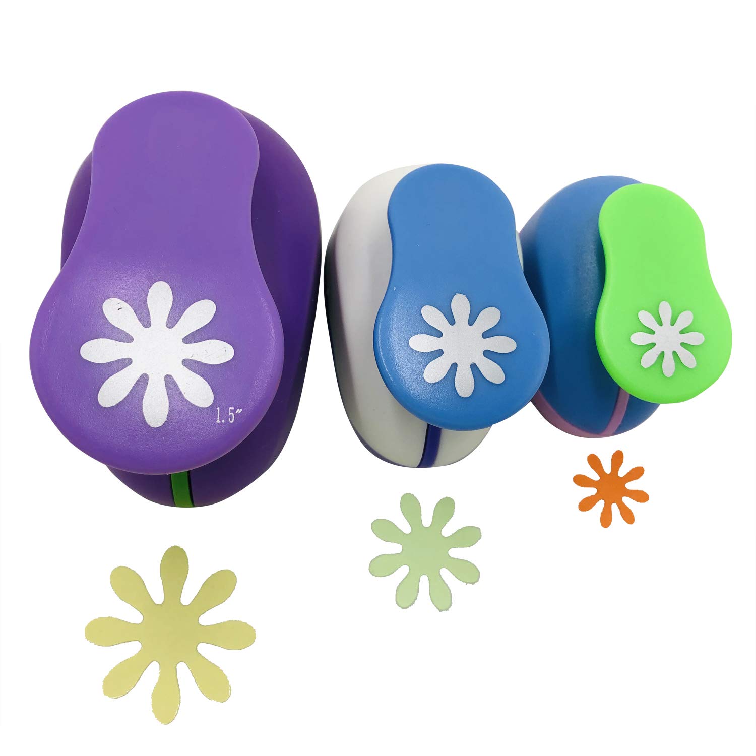 3-Piece Flower Paper Punch Set - 1.5