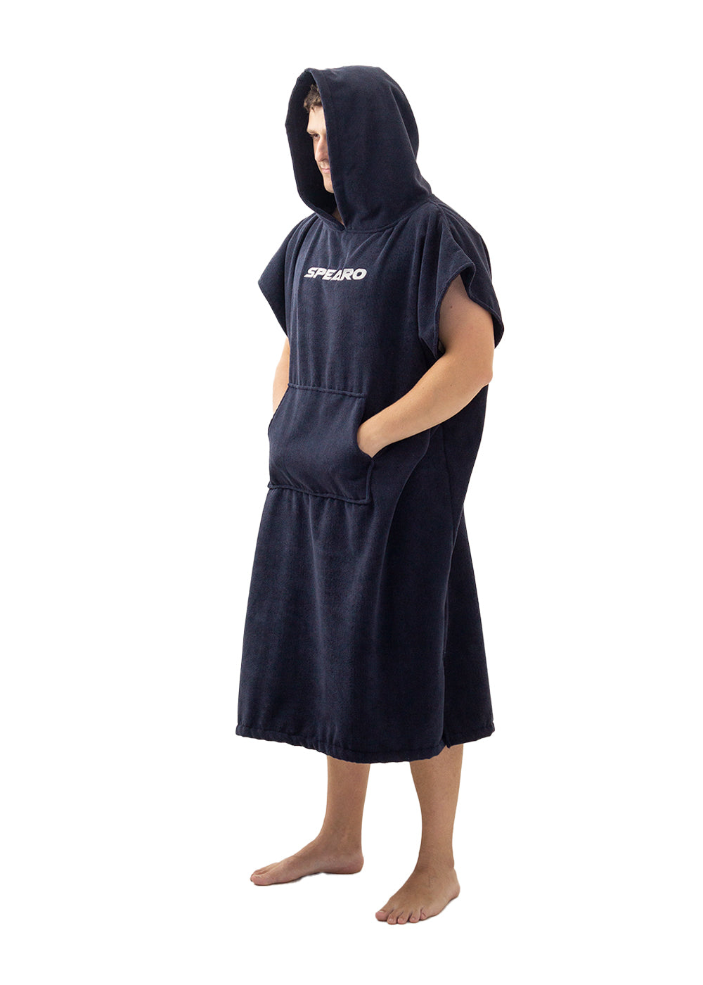 Spearo Hooded Microfibre Poncho Towel - Quick Dry Travel Towel for Swimming, Surfing & Beach - Lightweight & Compact for Outdoor Adventures
