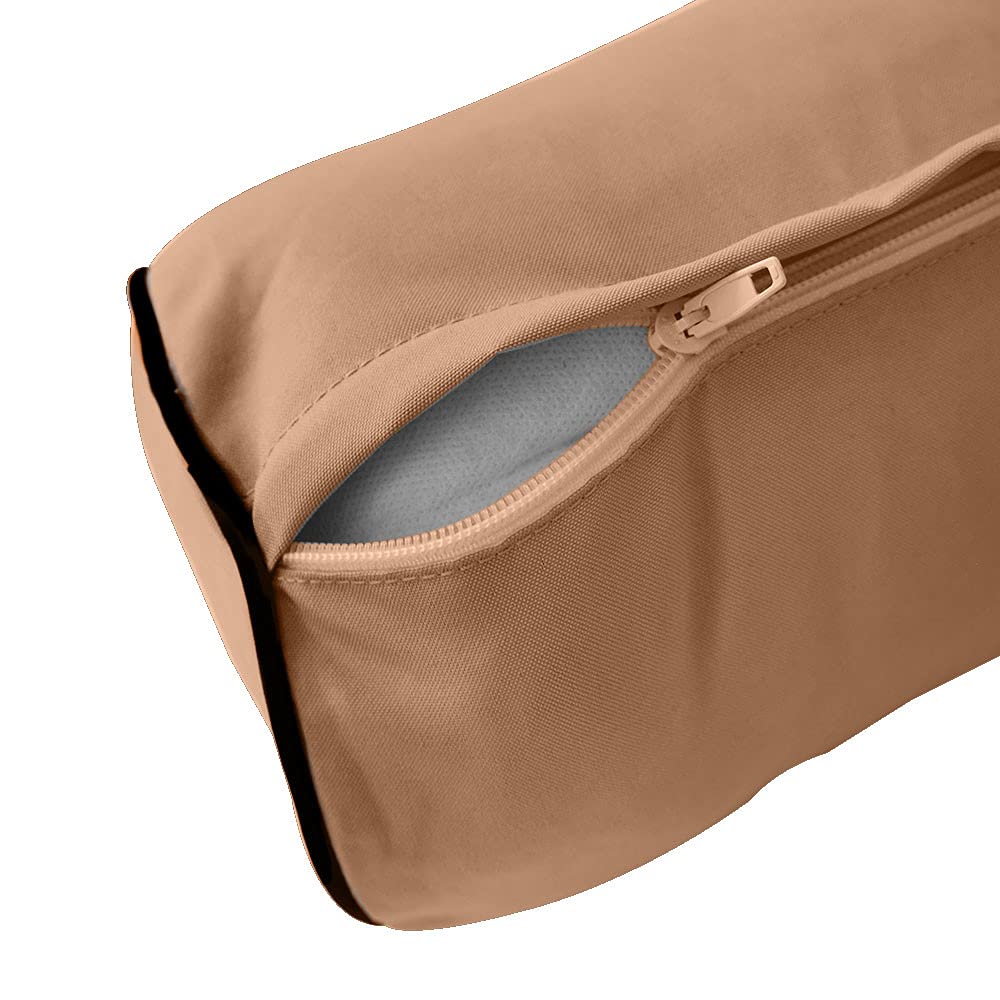 Outdoor Daybed Mattress Cover with Contrast Pipe Trim - Twin XL Size, Style 6 - Waterproof & UV Resistant for Patio, Poolside, and Garden Furniture Protection