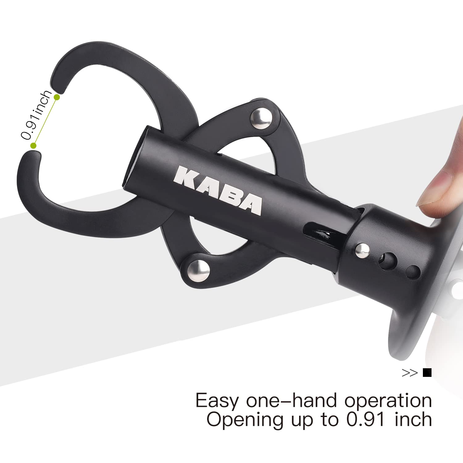 Stainless Steel Fish Lip Gripper with Scale - 40LB Heavy Duty Fishing Lip Grabber Tool for Bass, Trout & Catfish - Professional Fish Control Tackle for Catch & Release, Boating & Shore Fishing