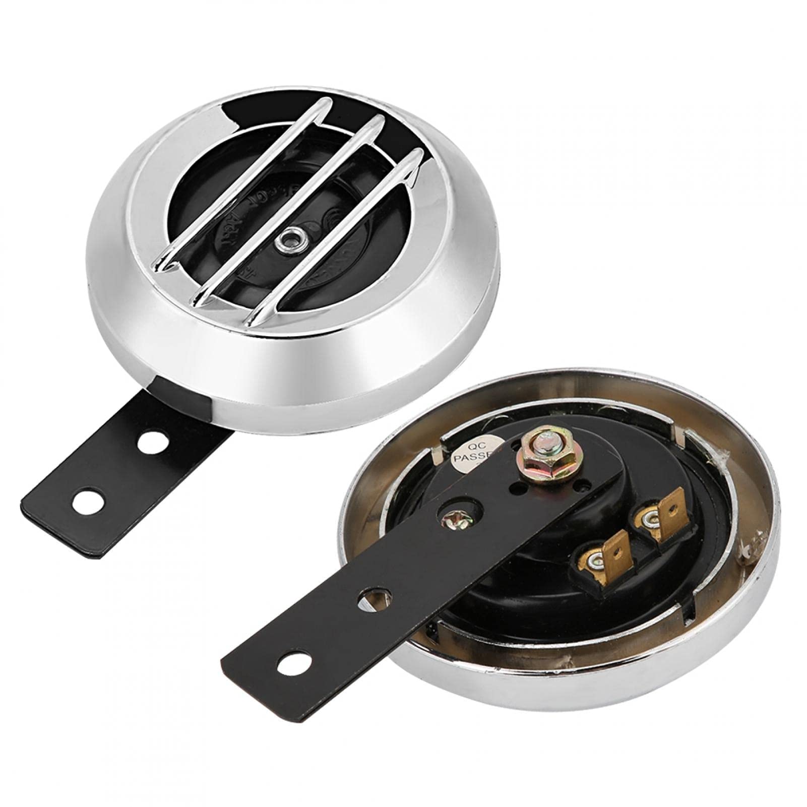 12V 110dB Universal Electric Horn Siren - High-Powered Round Speaker for Motorcycle, Car, Truck & Boat - Emergency Alerts, Safety Warnings & Off-Road Adventures - Ideal for Road Safety, Vehicle Upgrades & Outdoor Adventures