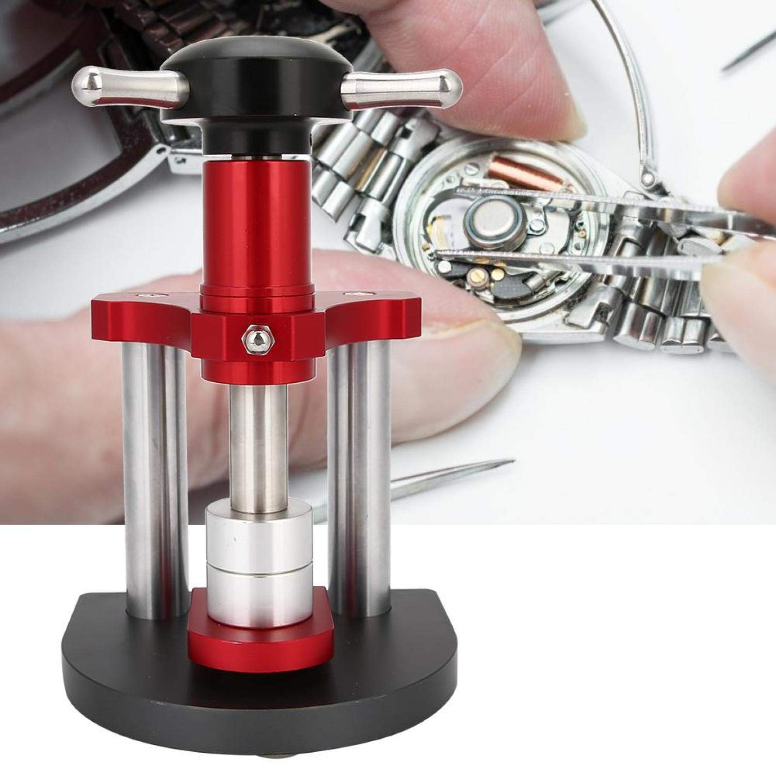 ZJchao Professional Watch Press Set - Watch Pressing Machine, Back Case Closer & Spiral Capping Tool - Complete Watch Repair Kit for Watchmakers | Perfect for Watch Back Cover Installation & Watch Repair Workshop