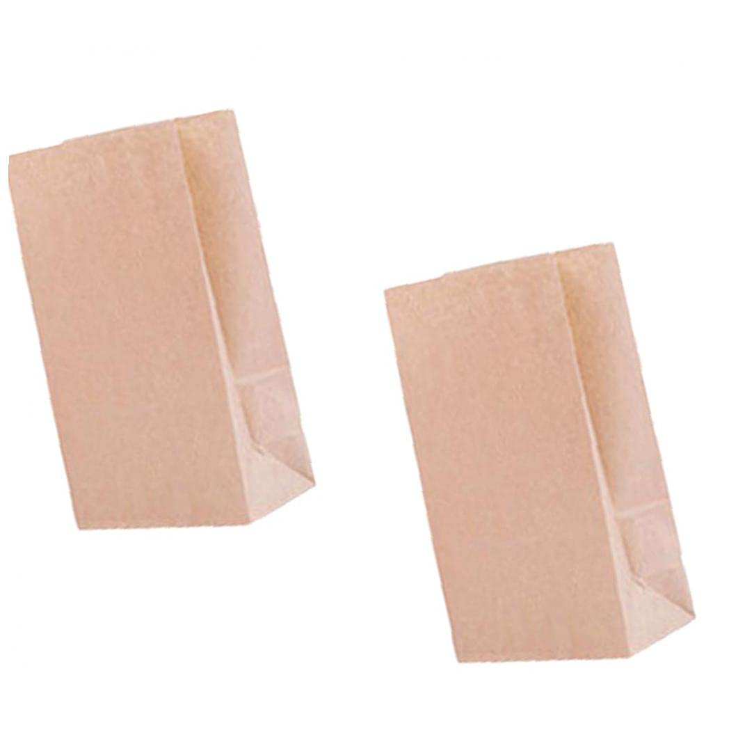 Onsinic 100 Pcs Kraft Paper Bags - Eco-Friendly Clothing Tote Pockets for Biscuits, Candy, Snacks & Baking Takeaway Packaging | Perfect for Parties, Gifts & Retail Stores