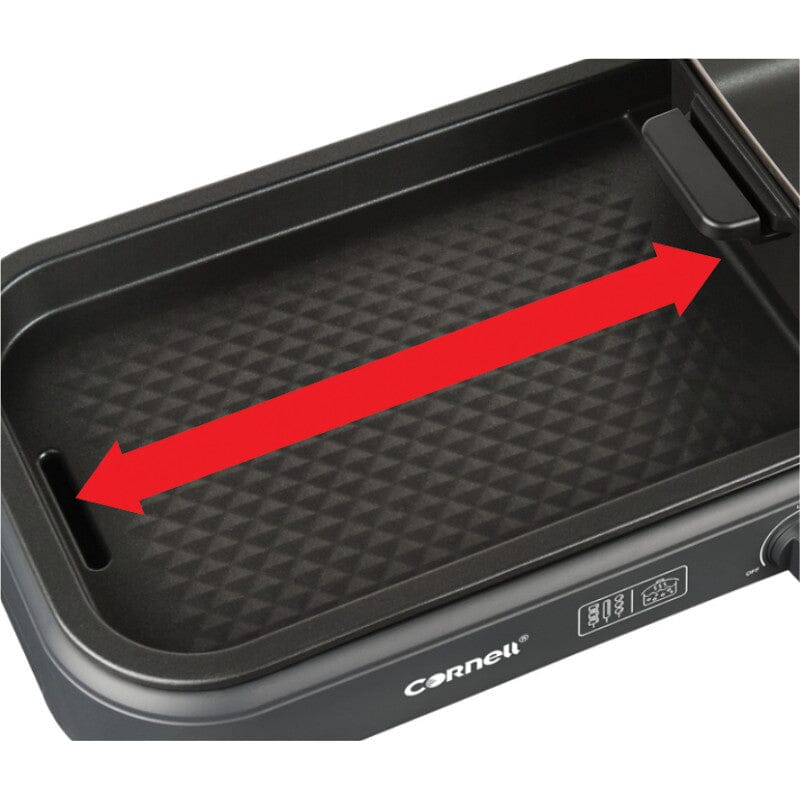 **Cornell 2-in-1 Non-Stick Steamboat & BBQ Grill Hot Pot Set (Dual Pot) – Perfect for Indoor & Outdoor Cooking, Family Gatherings & Parties – CCGEL118DT**