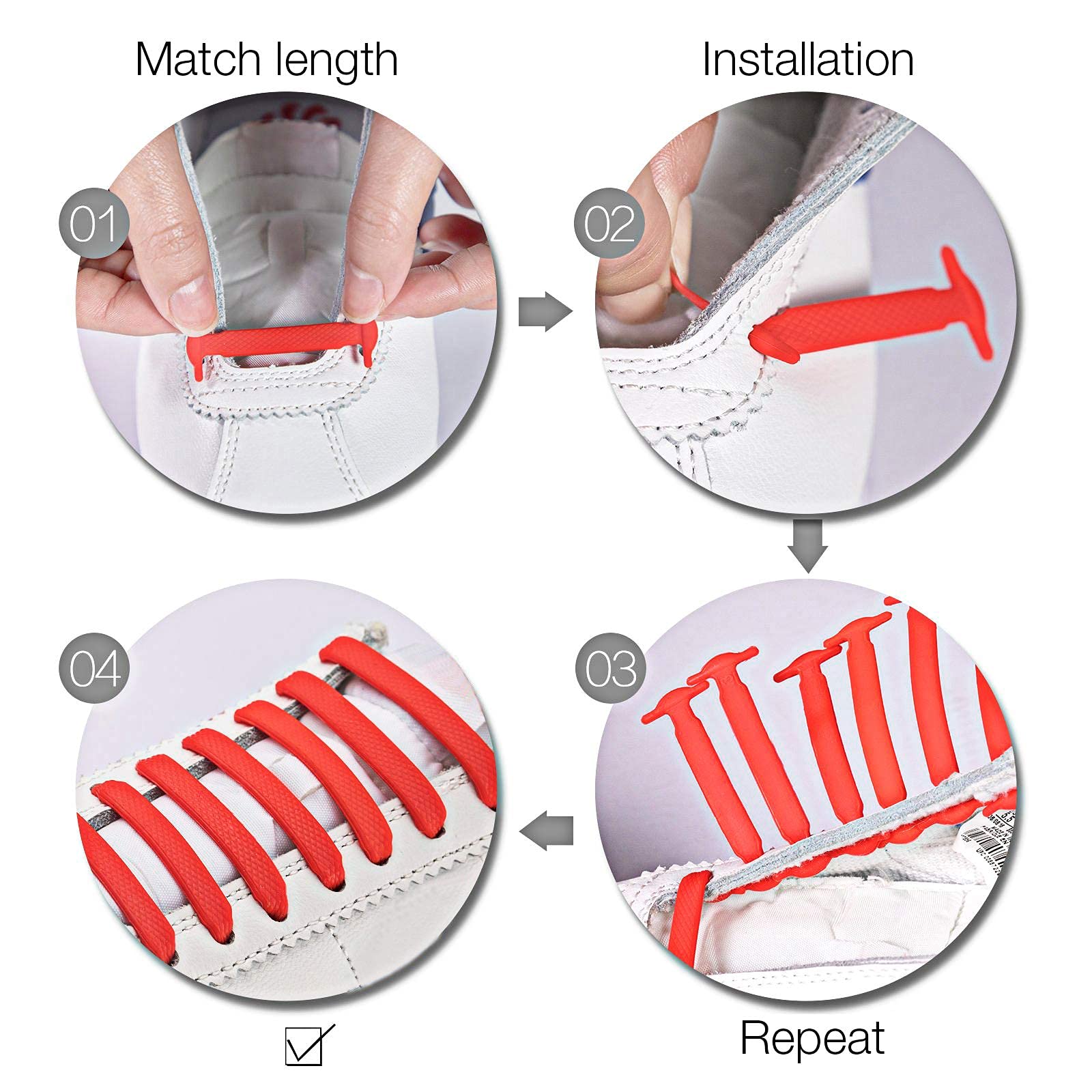 INMAKER No Tie Shoelaces for Adults - Elastic Silicone Tieless Laces for Men's Dress Shoes - Perfect for Work, Business & Formal Occasions