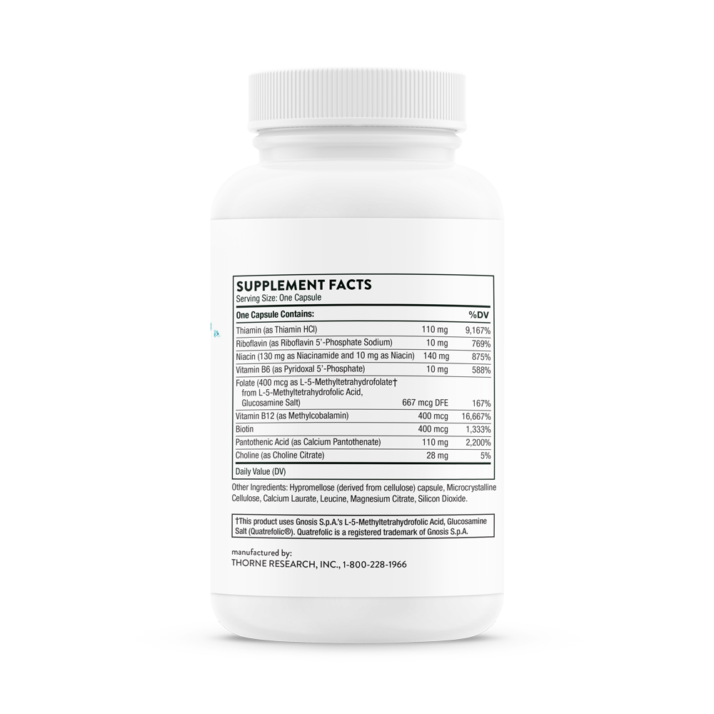Tho Basic B Complex 60 Vegetarian Capsules - Essential B Vitamins for Energy, Metabolism & Stress Relief - Supports Immune Health & Nervous System - Perfect for Daily Wellness & Active Lifestyle