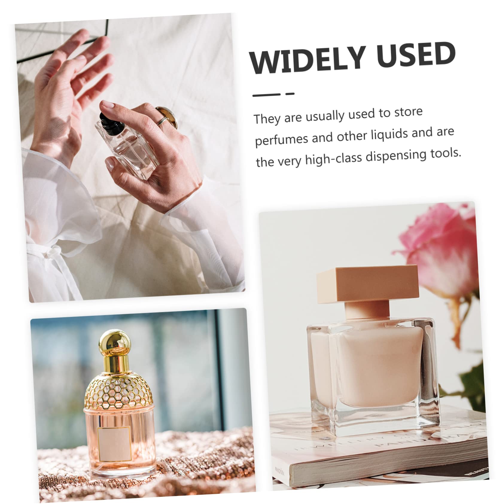 POPETPOP Portable 8-Piece Travel Perfume Bottle Set - Refillable Cosmetic Spray Containers for Mini Perfumes & Terrariums | Perfect for On-the-Go, Gym, Travel & Daily Use
