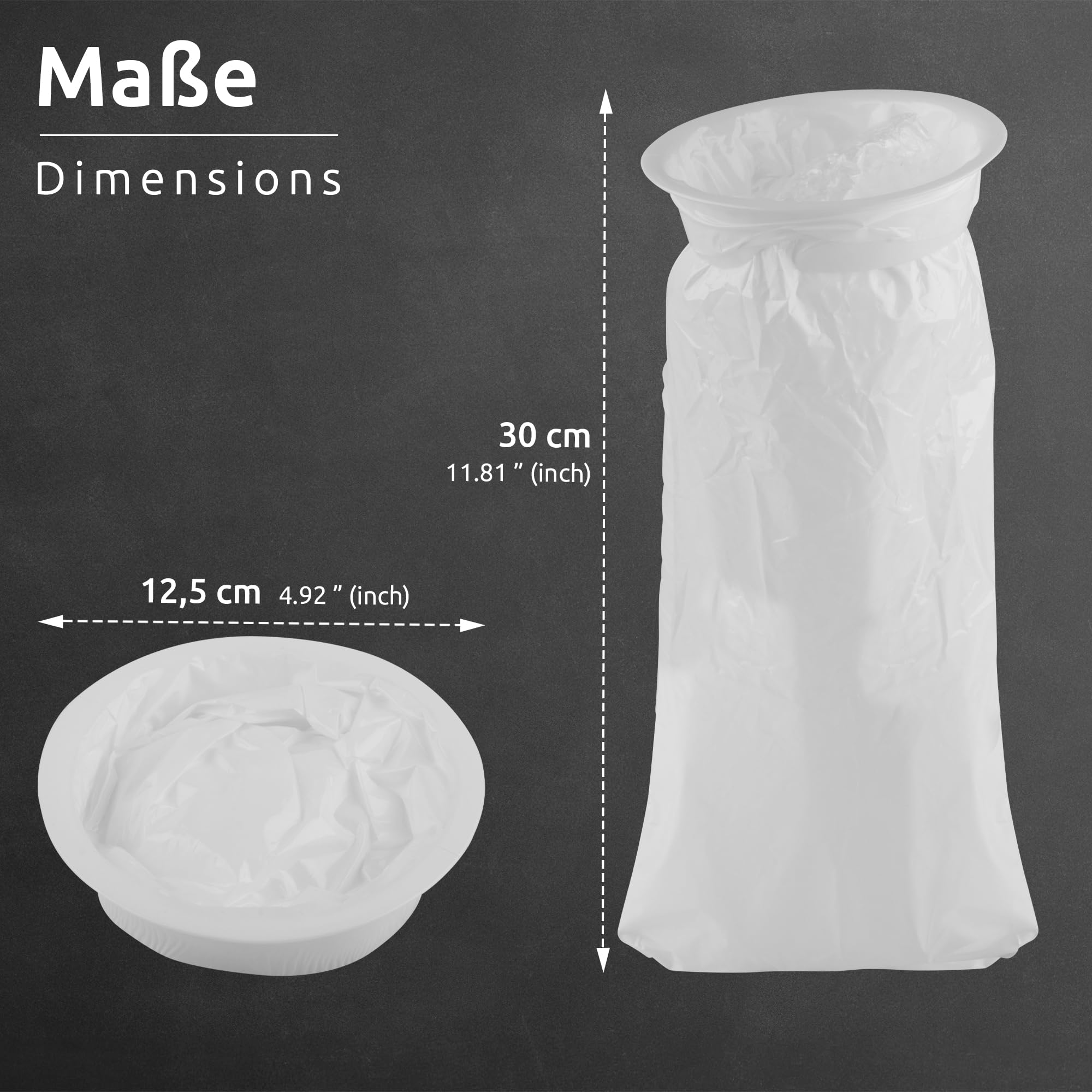 ECENCE Vomit Bags with Ring 50 Pack, Disposable Puke Bags for Cars, Travel & Airplanes, Leak-Proof & Odor-Blocking, High Capacity & Easy Seal – Perfect for Motion Sickness, Pregnancy & Emergency Use