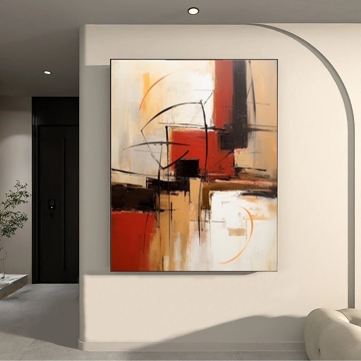 Abstract Painting #AB 325 - Modern Wall Art for Home & Office Decor | Handmade Canvas Artwork | Perfect for Living Room, Bedroom & Workspace