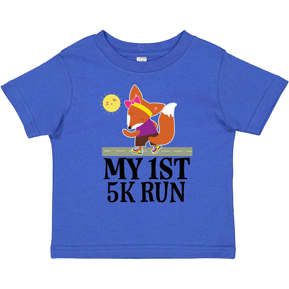 5K Run First Race Fitness Running Toddler T-Shirt - Inktastic Cotton Kids Athletic Tee for Toddler Boys & Girls - Perfect for First 5K Races, Fun Runs, and Active Playtime