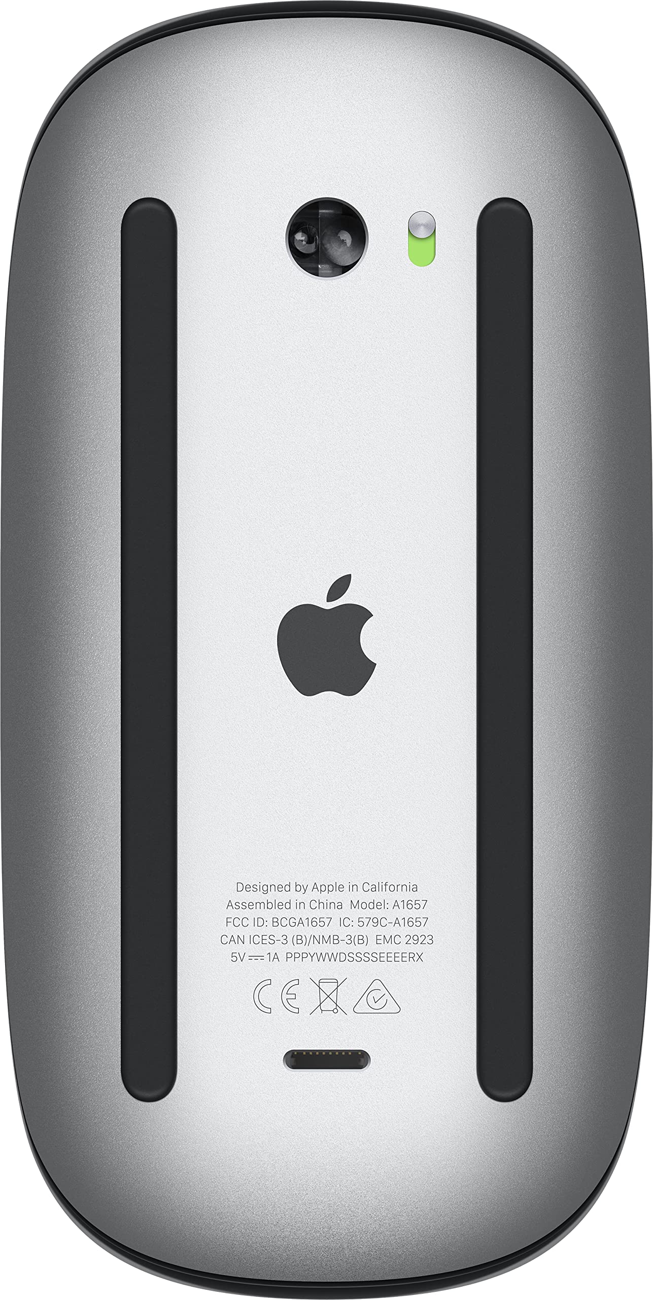 Apple Magic Mouse - Wireless Bluetooth Rechargeable Mouse for Mac & iPad with Multi-Touch Surface (Black) - Perfect for Office Work, Graphic Design & Home Use