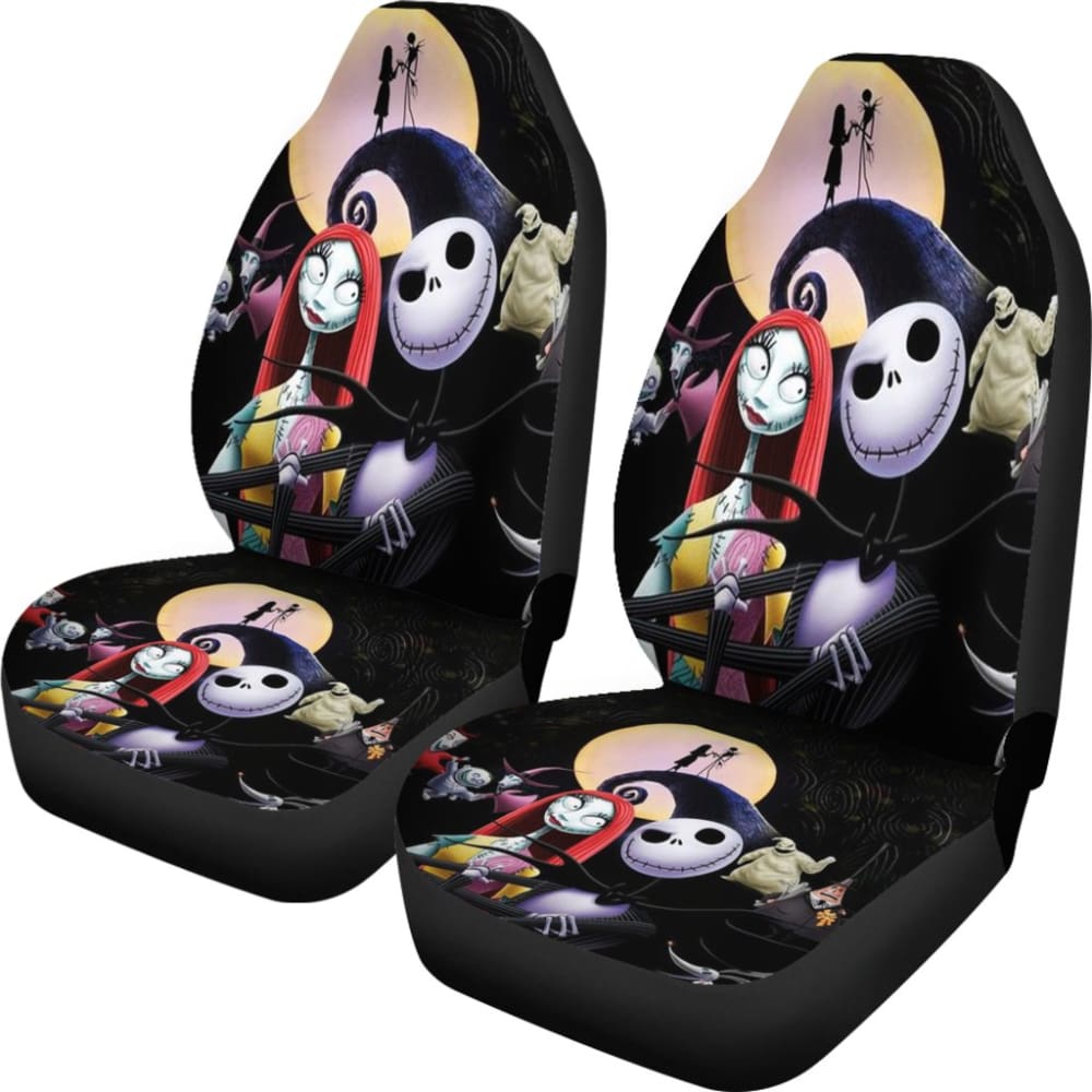2Pcs The Nightmare Before Christmas Car Seat Covers - Universal Fit for Most Vehicles (21
