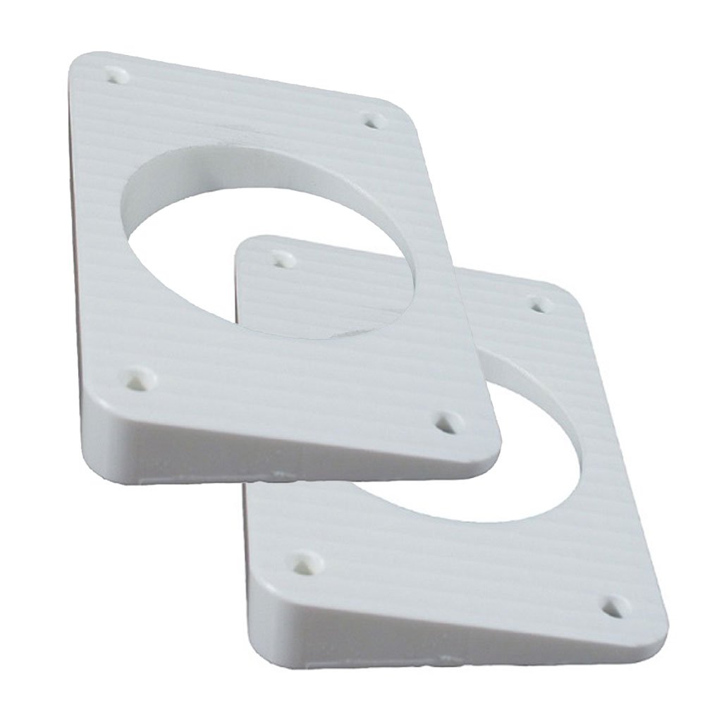 TACO Metals White Taco Wedge Plates for Grand Slam Outriggers - Heavy Duty Marine Accessories for Boat Stabilization & Fishing Rod Holders