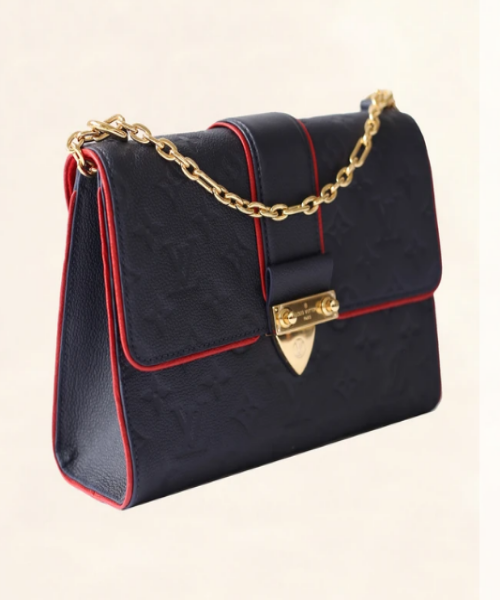 LV Saint Sulpice PM Monogram Empreinte Leather Crossbody Bag in Marine Rouge - Perfect for Work, Travel & Everyday Luxury