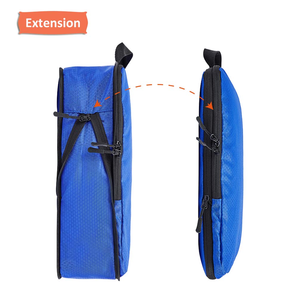 COVAX 4-Piece Set of Compression Packing Cubes for Travel - Lightweight Luggage Organizers & Storage Bags (Blue) - Perfect for Suitcase Organization, Business Trips & Vacation Packing