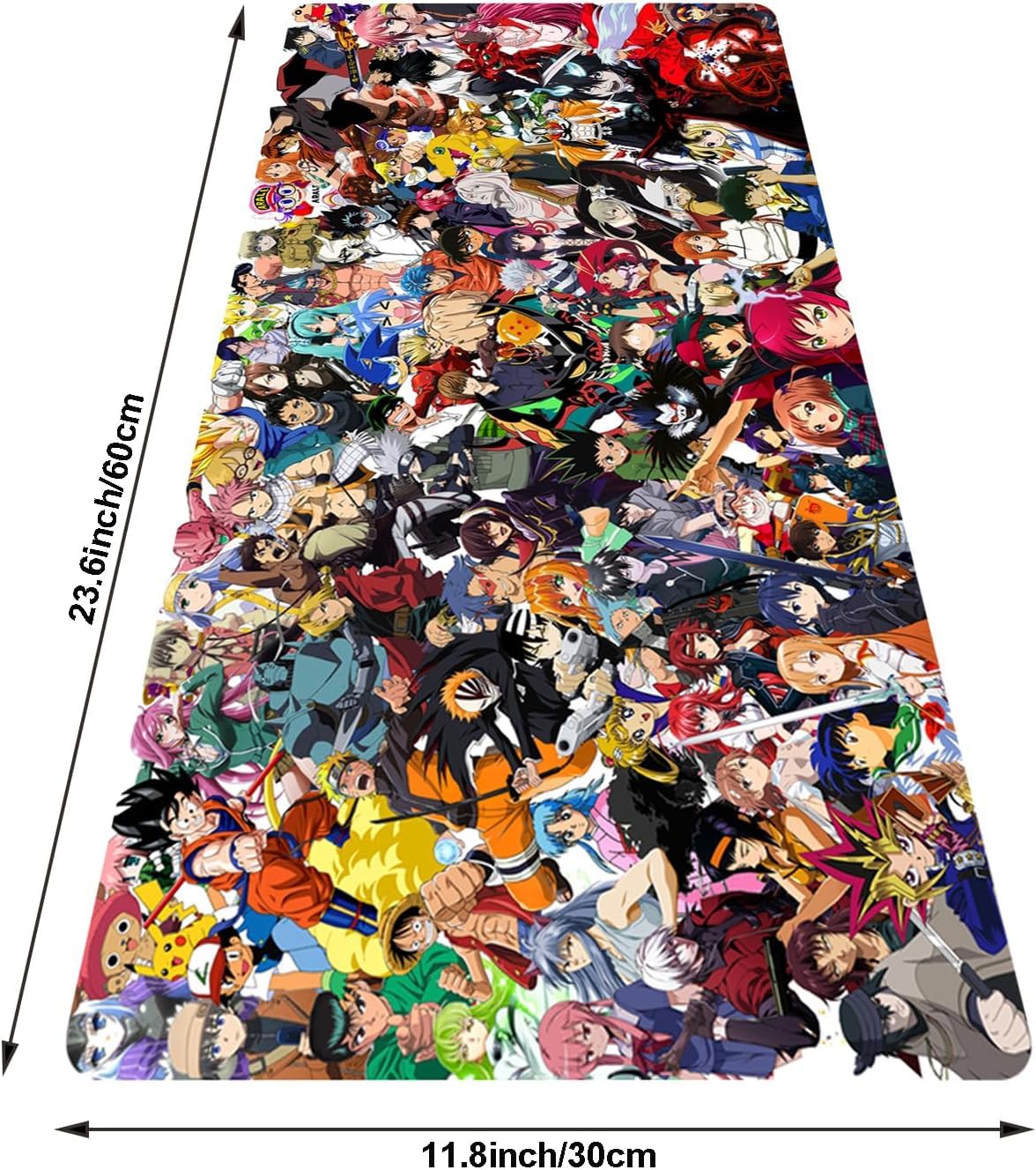 KINPLE XXL Extended Gaming Mouse Pad - Waterproof Non-Slip Surface for Keyboard & Mouse (23.6x11.8in) - Perfect for PC Gaming, Office Work & Anime Decor