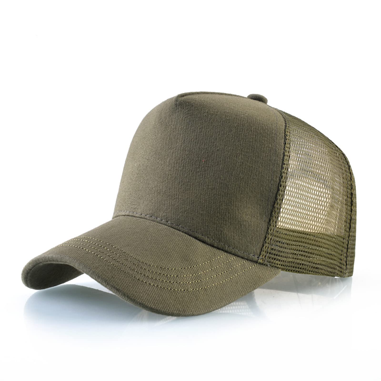 Stylish Baseball Caps for Men & Women - Solid Color Snapback Hip Hop Trucker Hat with Breathable Mesh for Summer Sun Protection - Perfect for Outdoor Sports, Casual Wear, and Hip Hop Fashion
