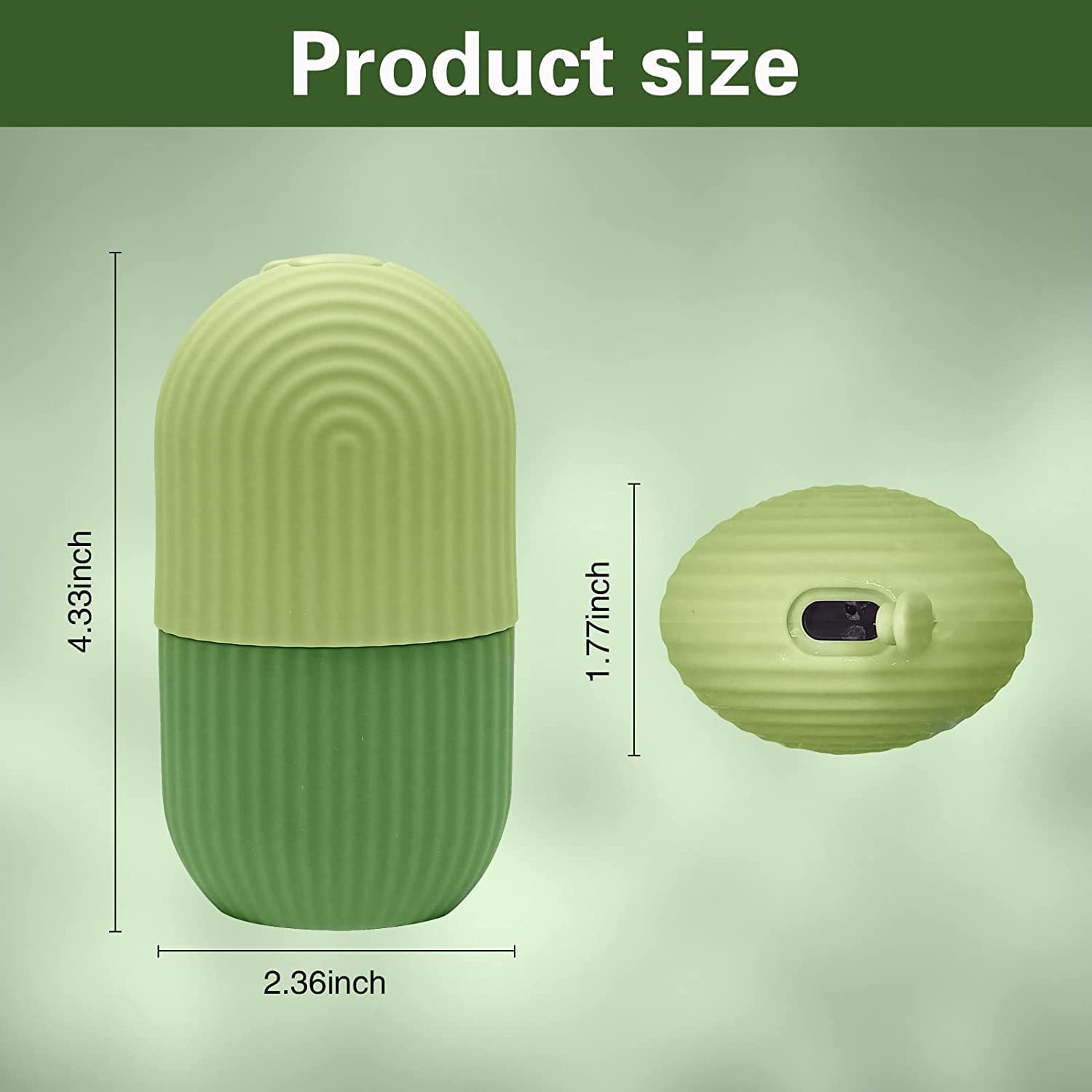 MS MAGIC SECRET Ice Roller For Face, Neck & Body - Reduce Puffy Eyes & Dark Circles | Portable Skincare Tool for Glowing Skin | Unbreakable & Reusable Facial Massager (Green) | Perfect for Morning Routine, Post-Workout Recovery & Travel Skincare