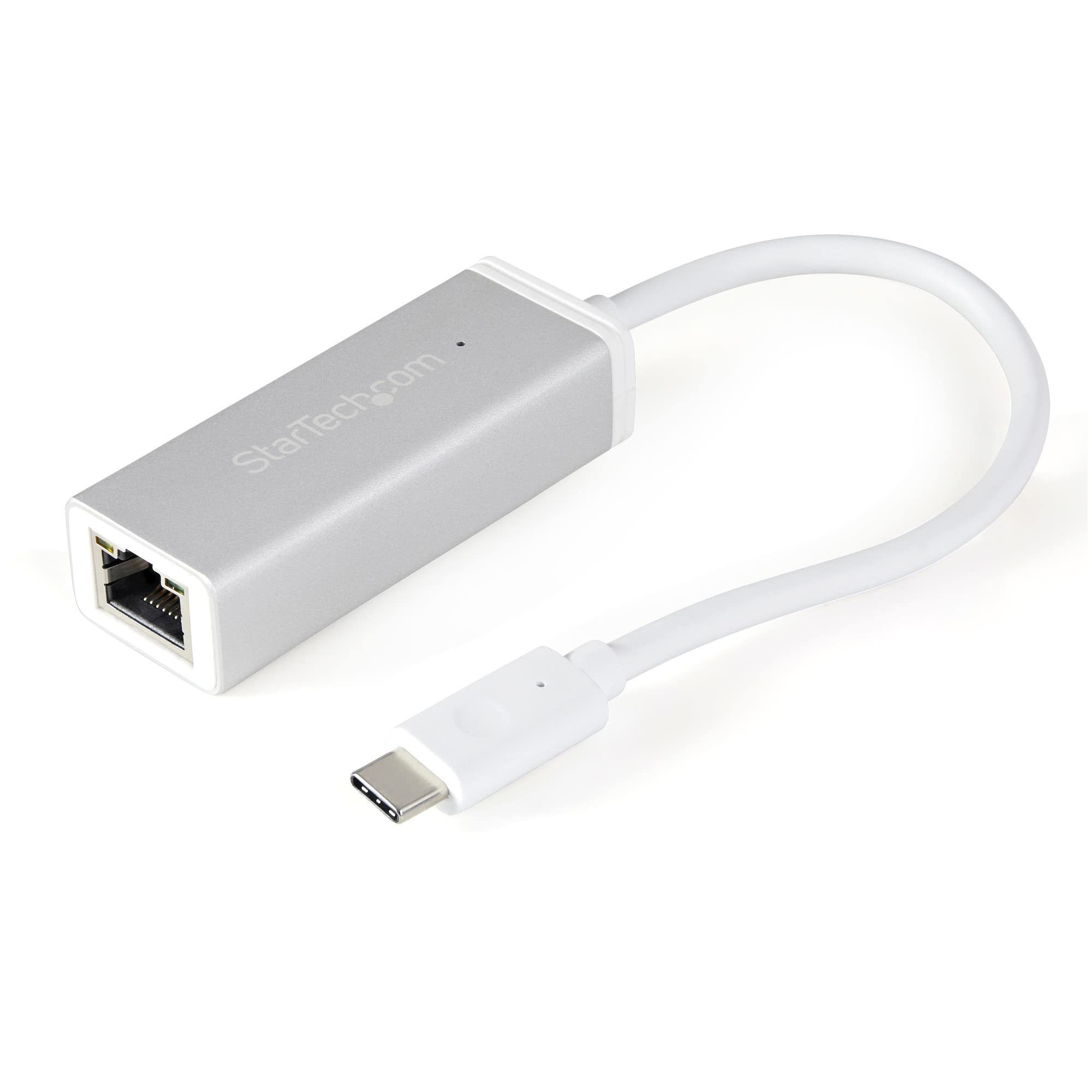 StarTech.com USB-C to Gigabit Ethernet Adapter - Thunderbolt 3 & USB Type C Compatible - Aluminum Portable Network Adapter for MacBook Pro, Dell XPS, Surface Pro - Perfect for Home Office, Gaming & Video Conferencing