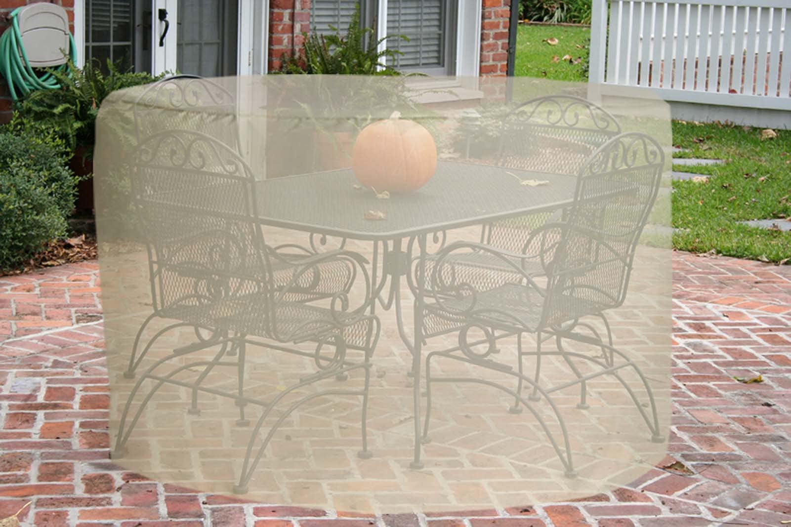 102x35 Inch Round Waterproof Patio Table Cover - Heavy Duty UV Resistant Outdoor Furniture Protection for Garden, Deck & Backyard - Perfect for All Weather & Seasonal Use