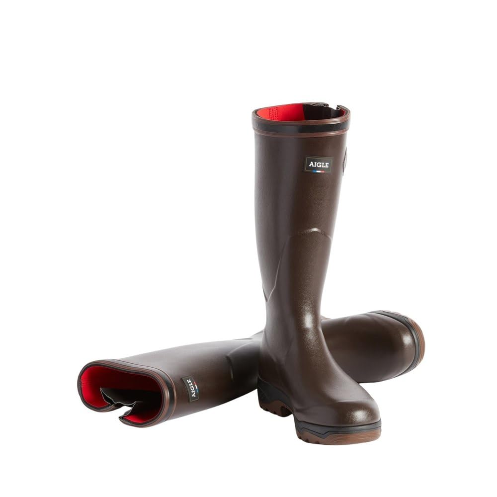 Aigle Unisex Waterproof Hunting Wellington Boots for Men & Women - Outdoor, Fishing, Farming & Rainy Day Activities