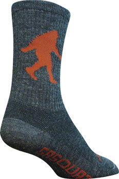 Warm Wool Sasquatch Socks for Men & Women - 6 Inch Gray Hiking Socks for Outdoor Adventures & Winter Comfort