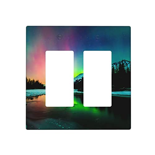 Green Aurora Double Rocker Wall Plate