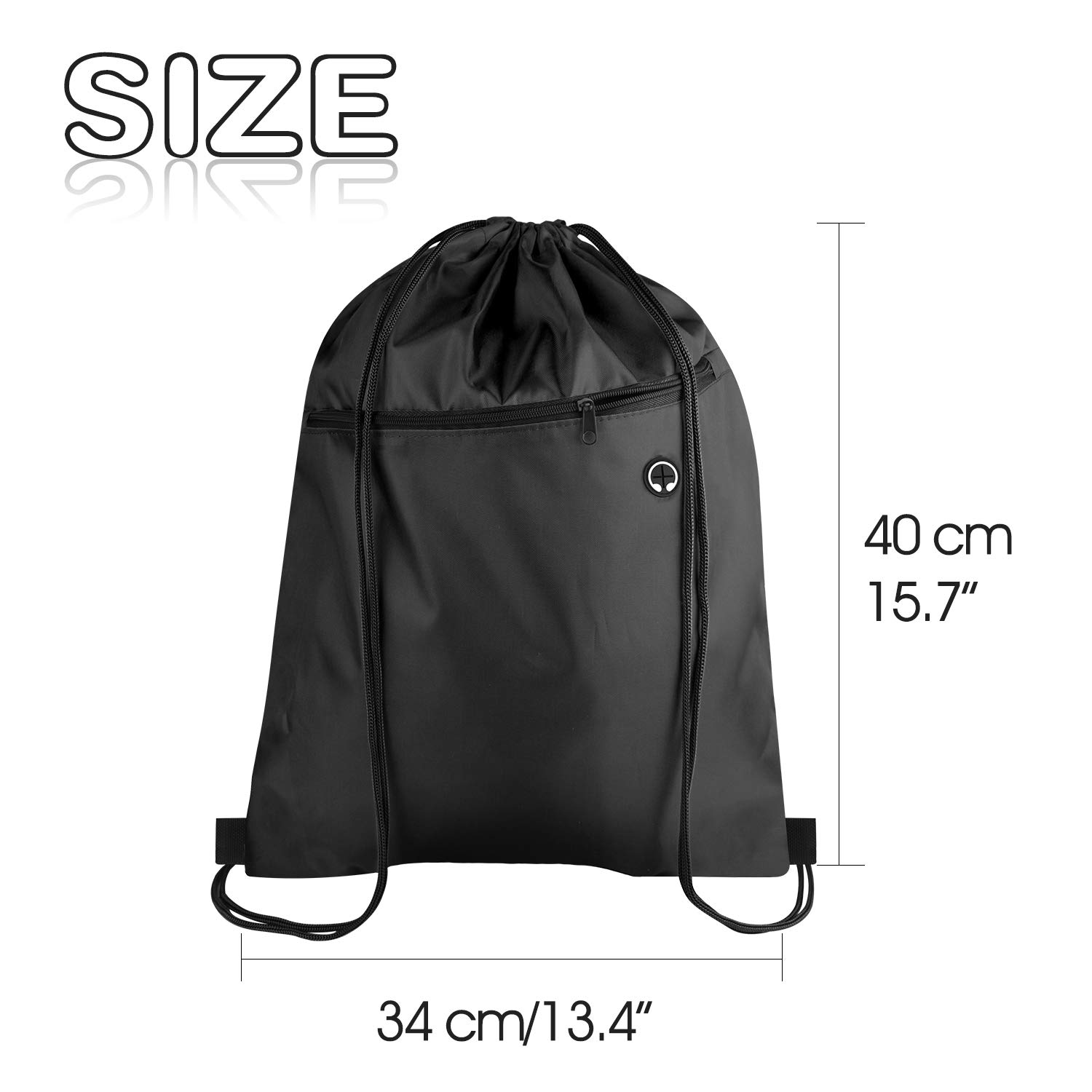 KUUQA Lightweight Drawstring Backpack - Waterproof Sports Sackpack for Gym, Travel & Hiking - Compact Cinch Bag for Men Women with Adjustable Shoulder Straps (Perfect for Workouts, School & Outdoor Activities)