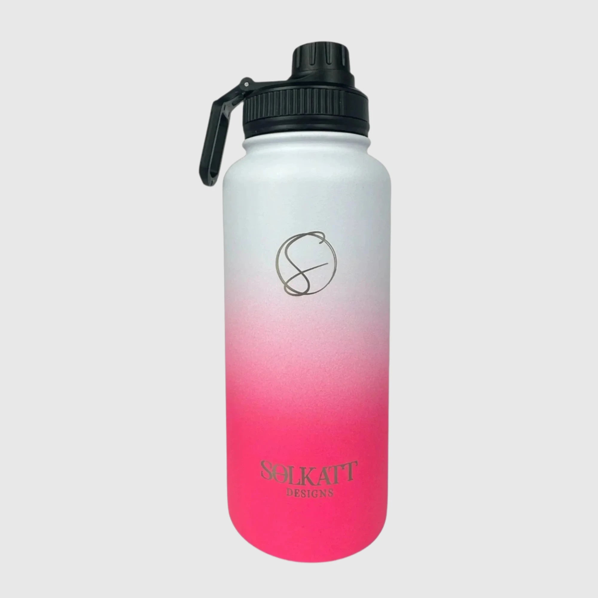 Premium Hot Pink Insulated Stainless Steel Water Bottle 32oz (950ml) - Leakproof & BPA-Free for Gym, Hiking & Outdoor Activities