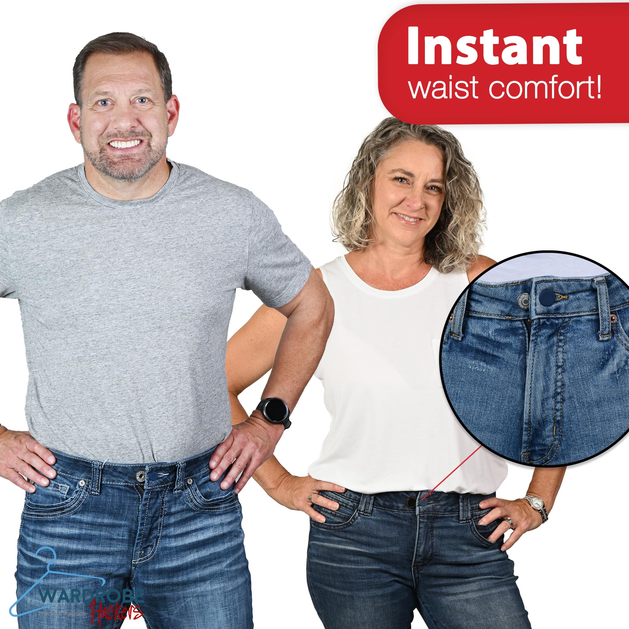 Flexible Waist Extenders for Jeans & Pants - Perfect Fit Solution