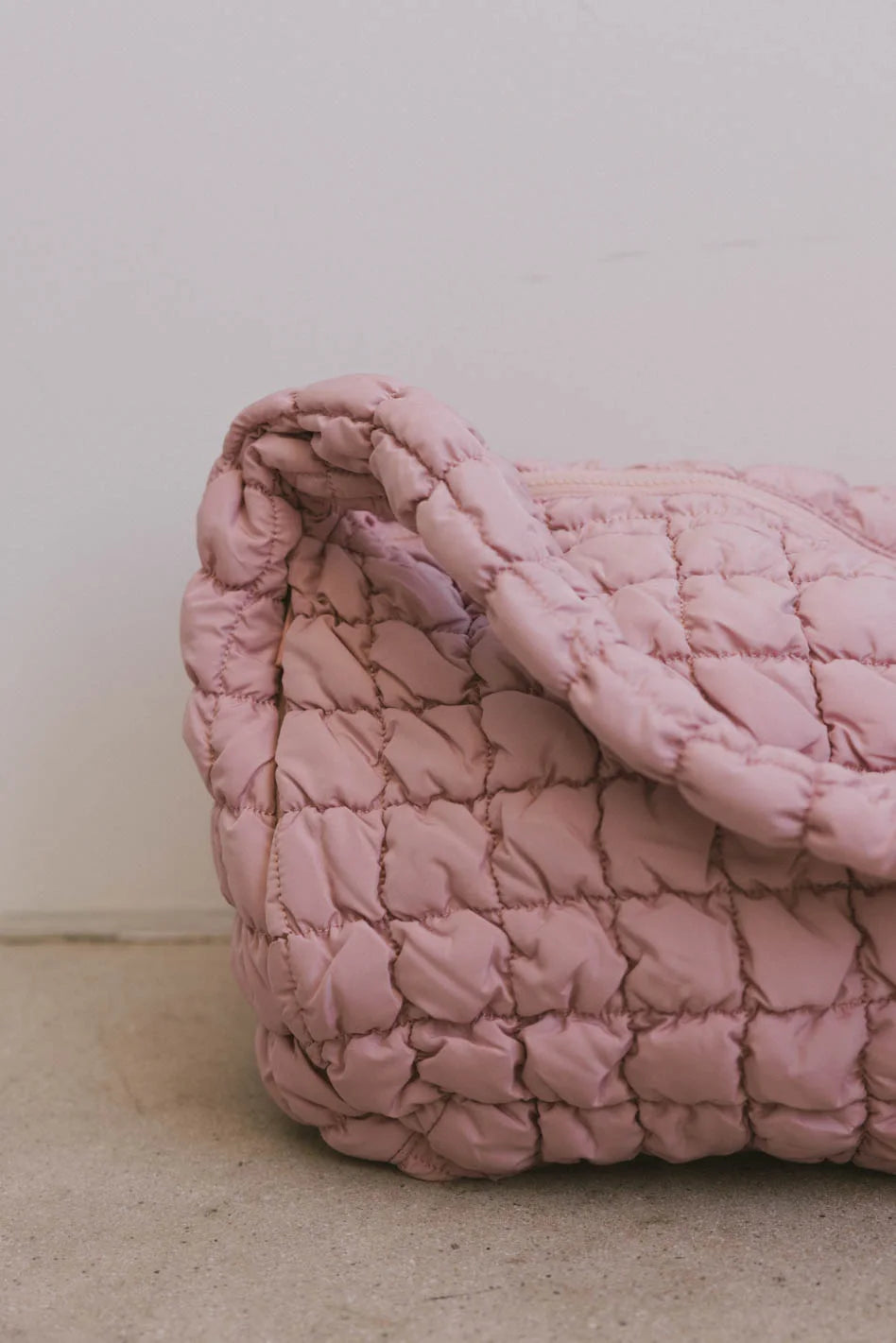Stylish Nora Quilted Tote Bag in Dusty Pink - Women's Fashion Handbag for Work, Travel & Shopping - FINAL SALE