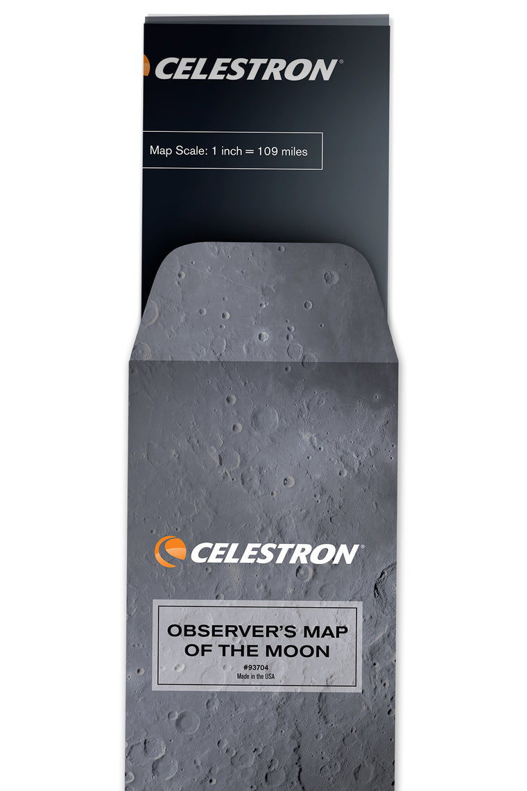 Observer's Map of the Moon - Detailed Lunar Surface Guide for Astronomy Enthusiasts - Perfect for Stargazing, Telescope Observation & Space Exploration Study