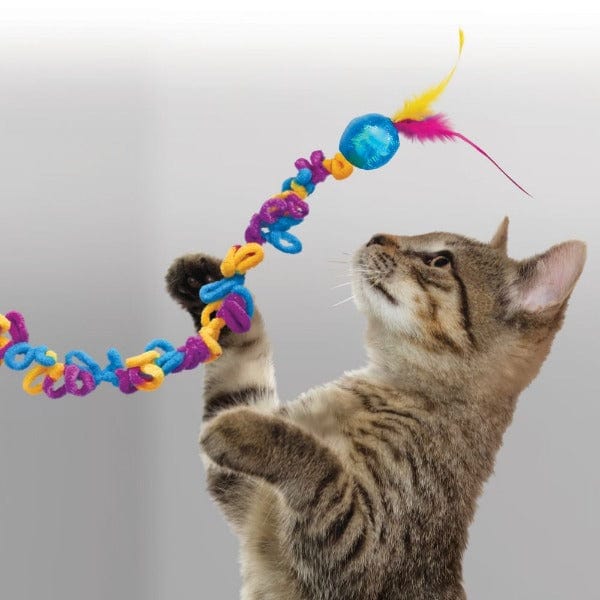 KONG Teaser Loopz Cat Toy - Interactive Cat Toy for Indoor Play, Exercise & Fun - Durable & Engaging for Kittens & Adult Cats