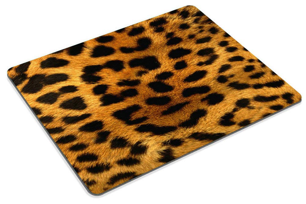 Smooffly Leopard Print Mouse Pad - Non-Slip Animal Pattern Desk Mat for Office & Gaming (9.5