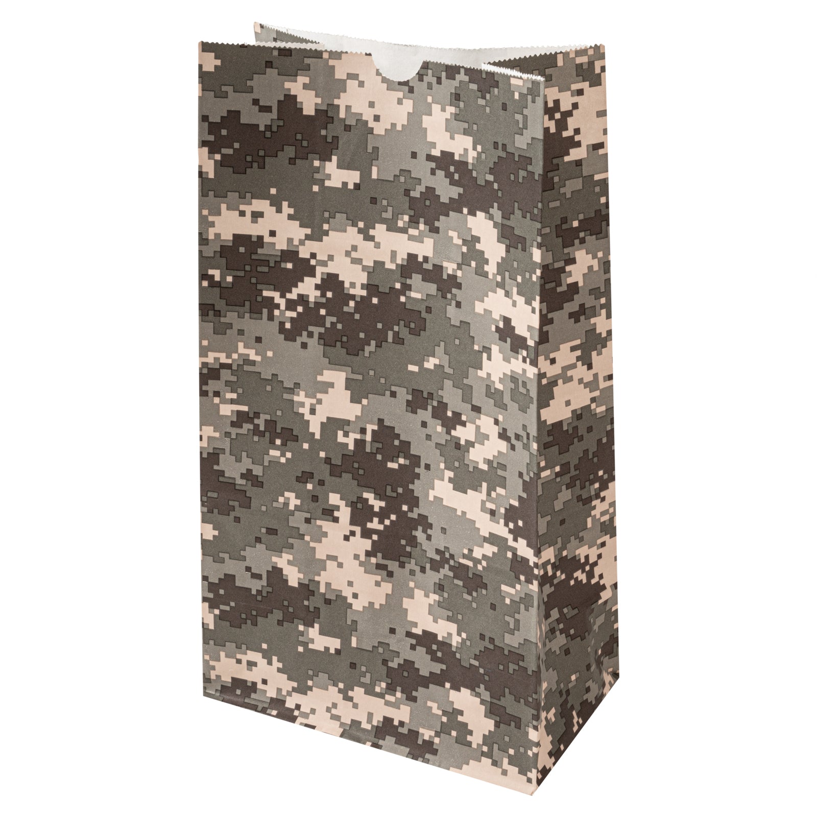 Camouflage Paper Bags 12 lb - 7 x 4.25 x 12.5 Inches - 100 Count Box - Perfect for Hunting Gear Storage & Outdoor Adventures