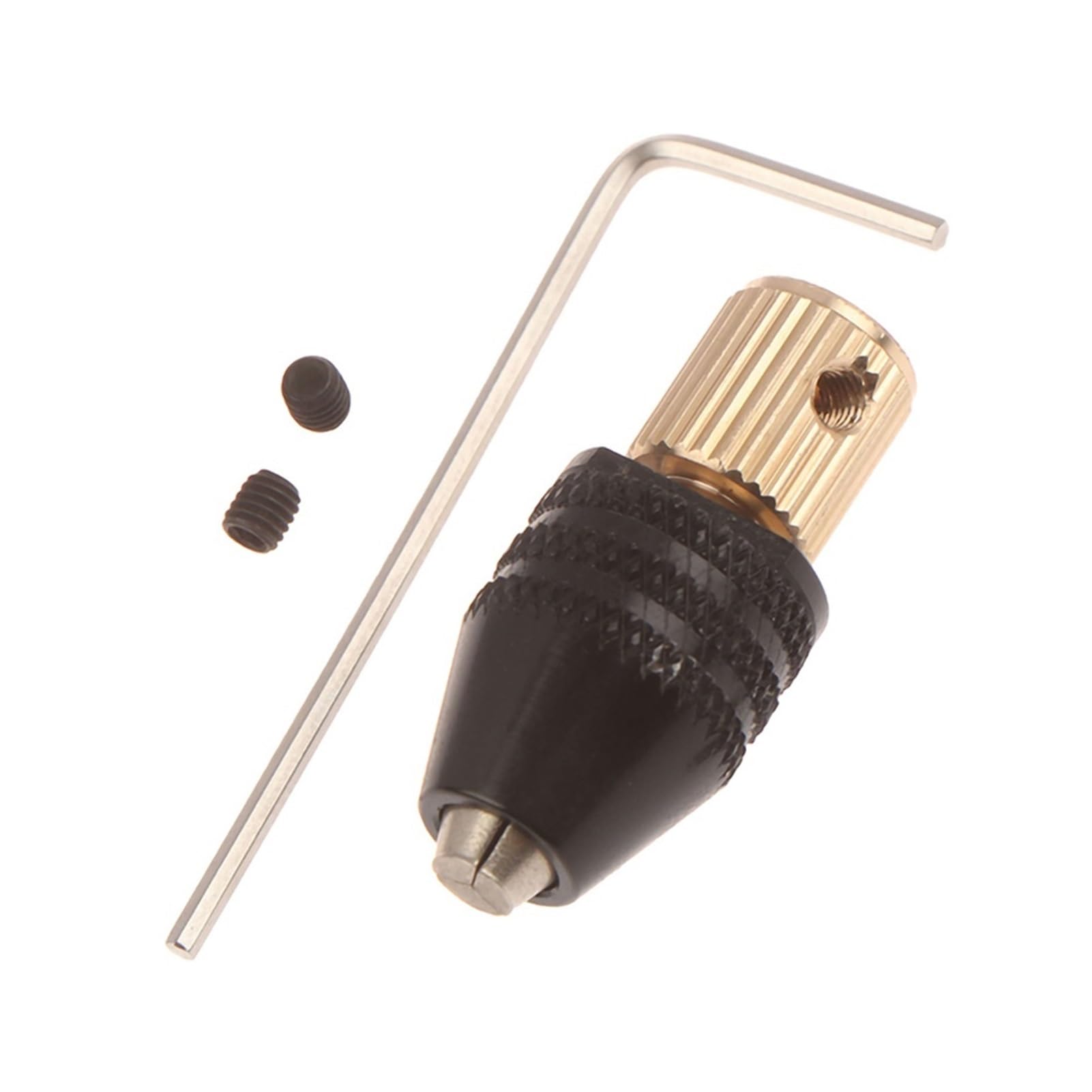 1 Set Mini Electric Motor Shaft Drill Chuck Fixture 0.5-3.2mm with Hex Adapter (2.3mm/3.17mm/5mm) - Perfect for DIY Projects, Jewelry Making & Small Precision Drilling