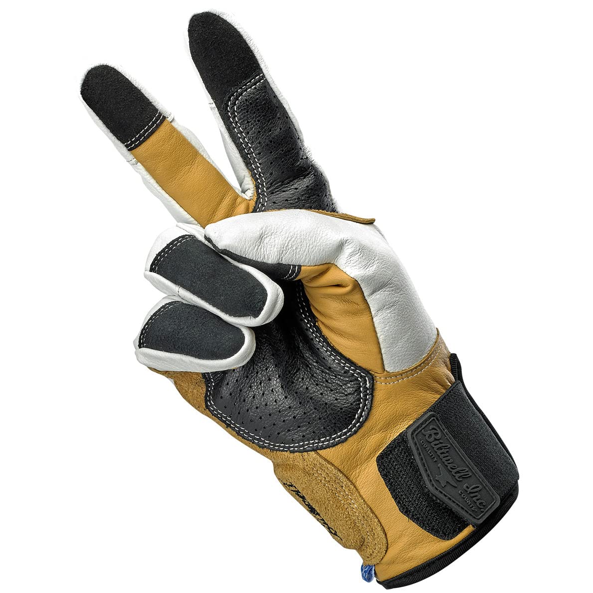 Biltwell Belden CE Certified Motorcycle Gloves - Abrasion Resistant & Shock Isolation Riding Gloves with Open Cuff Design for Men & Women - Perfect for Street Bikes, Cruisers & Urban Commuting