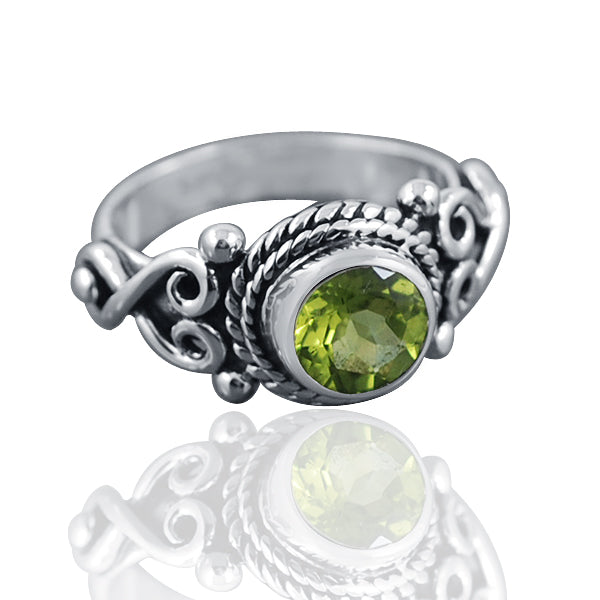 925 Sterling Silver Peridot Gemstone Ring for Women - Dainty D31 Green Birthstone Jewelry - Perfect for August Birthdays, Anniversary Gifts & Everyday Elegance