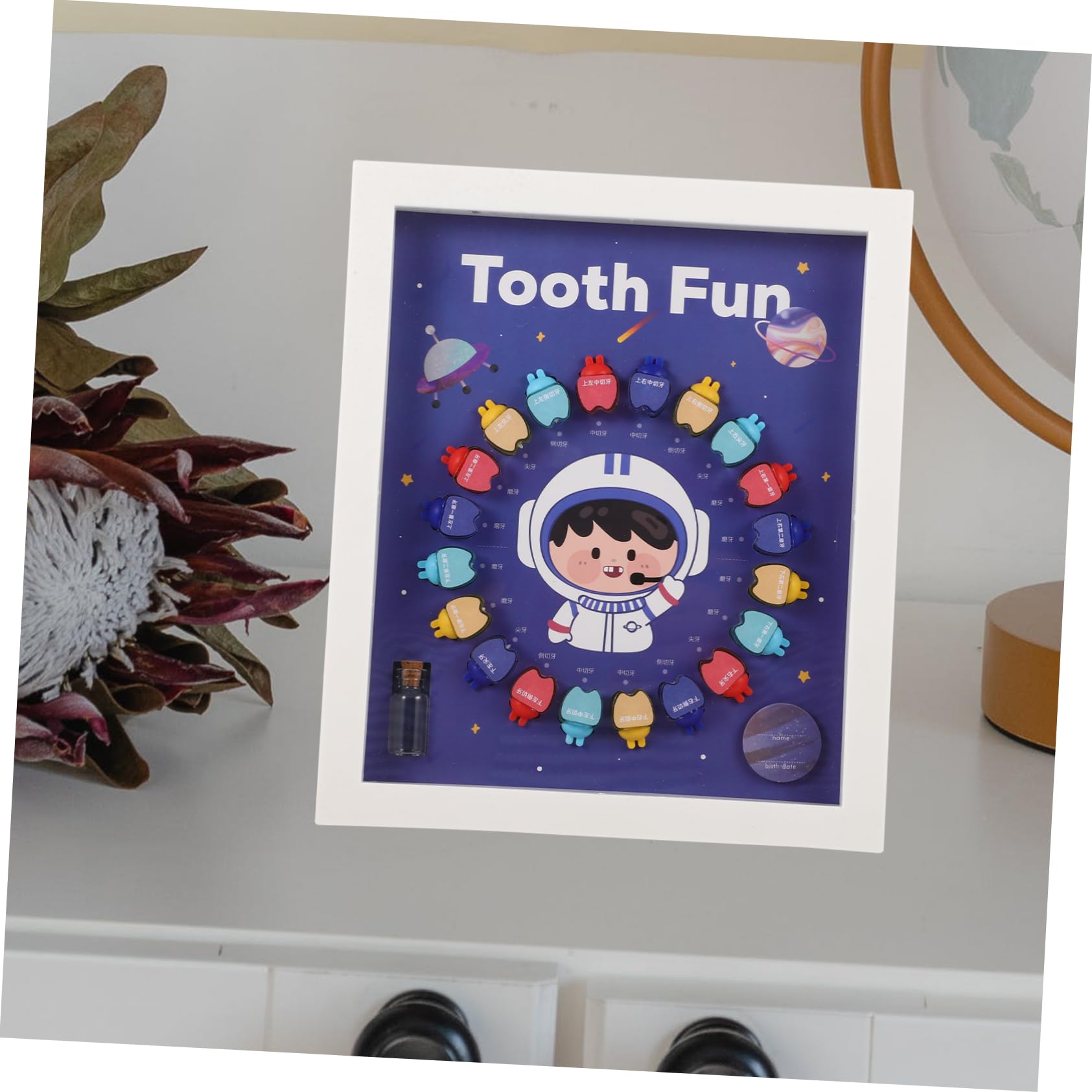 Hohopeti Kids Tooth Keepsake Box - First Tooth Organizer for Baby Teeth Storage, Durable Plastic Baby Tooth Holder - Perfect for Nursery, Baby Shower Gifts & Memory Preservation