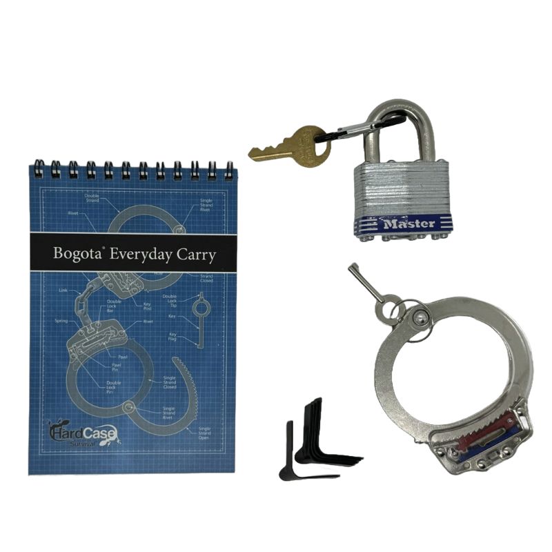 Professional Handcuff & Padlock Training Kit for Law Enforcement, Security, and Self-Defense - Perfect for Police, Military, and Martial Arts Practice