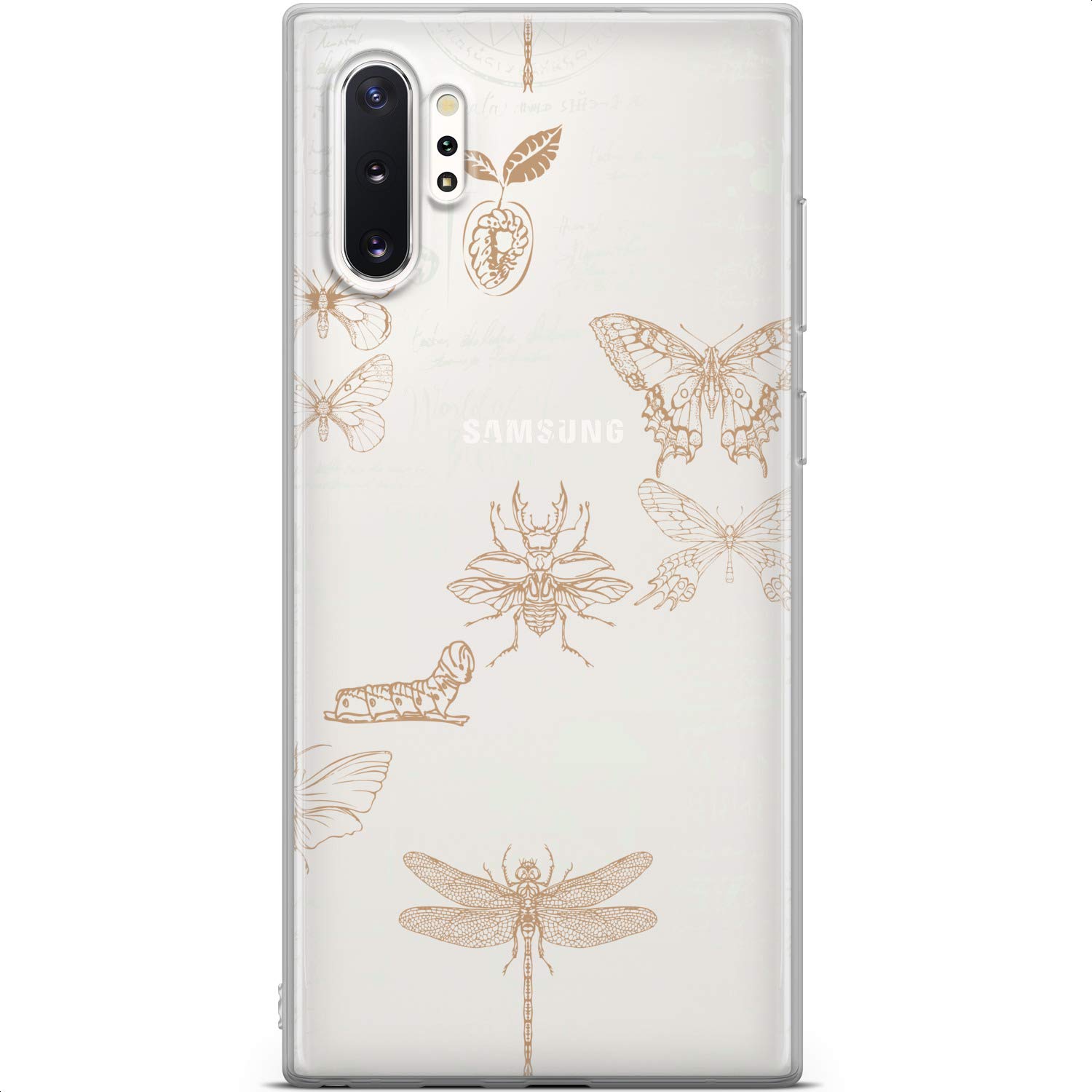 Vintage Witchcraft Halloween Phone Case for Samsung Galaxy S24/S23 Ultra/S22 5G Plus/S21 FE/S20/S10 - Slim Protective Gothic Cover with Dragonfly & Moth Design - Clear TPU Silicone Case for Everyday Use & Special Occasions