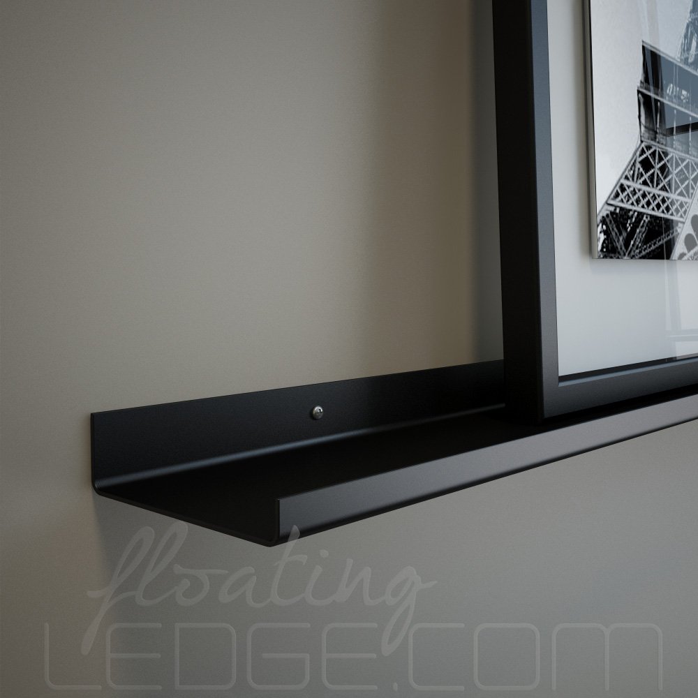 Black Powder Coated Carbon Steel Frame for Photos & Pictures - Extra Deep 3.5 Inch (3 Feet Long) - Durable Wall Art Display for Home, Office & Gallery Decor
